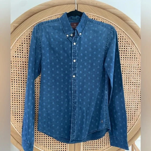 Scotch & Soda polka dot denim button down oxford - Picture 1 of 6